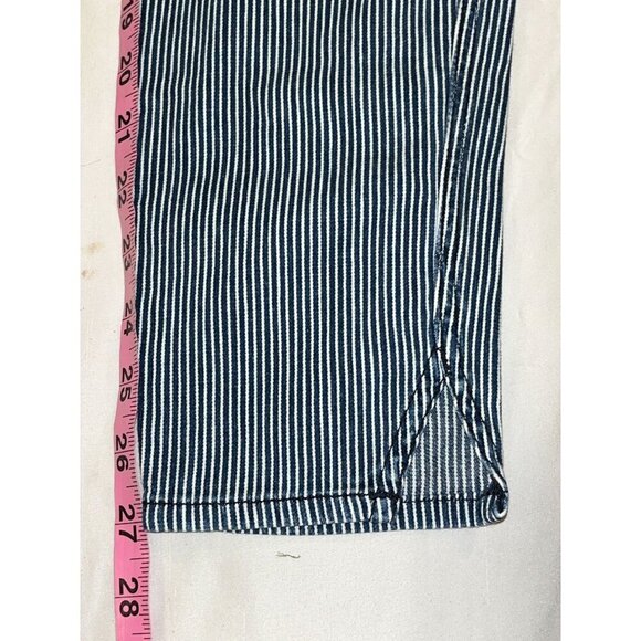 Mother The Vamp On the Road Blue Stripe Stretch Distressed Jeans Women's Size 27 - Picture 11 of 12